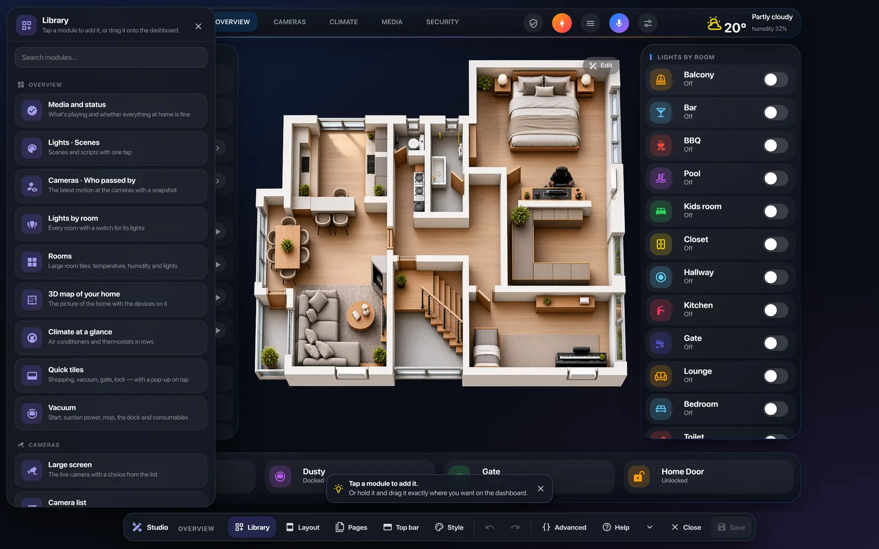 Studio: the module library